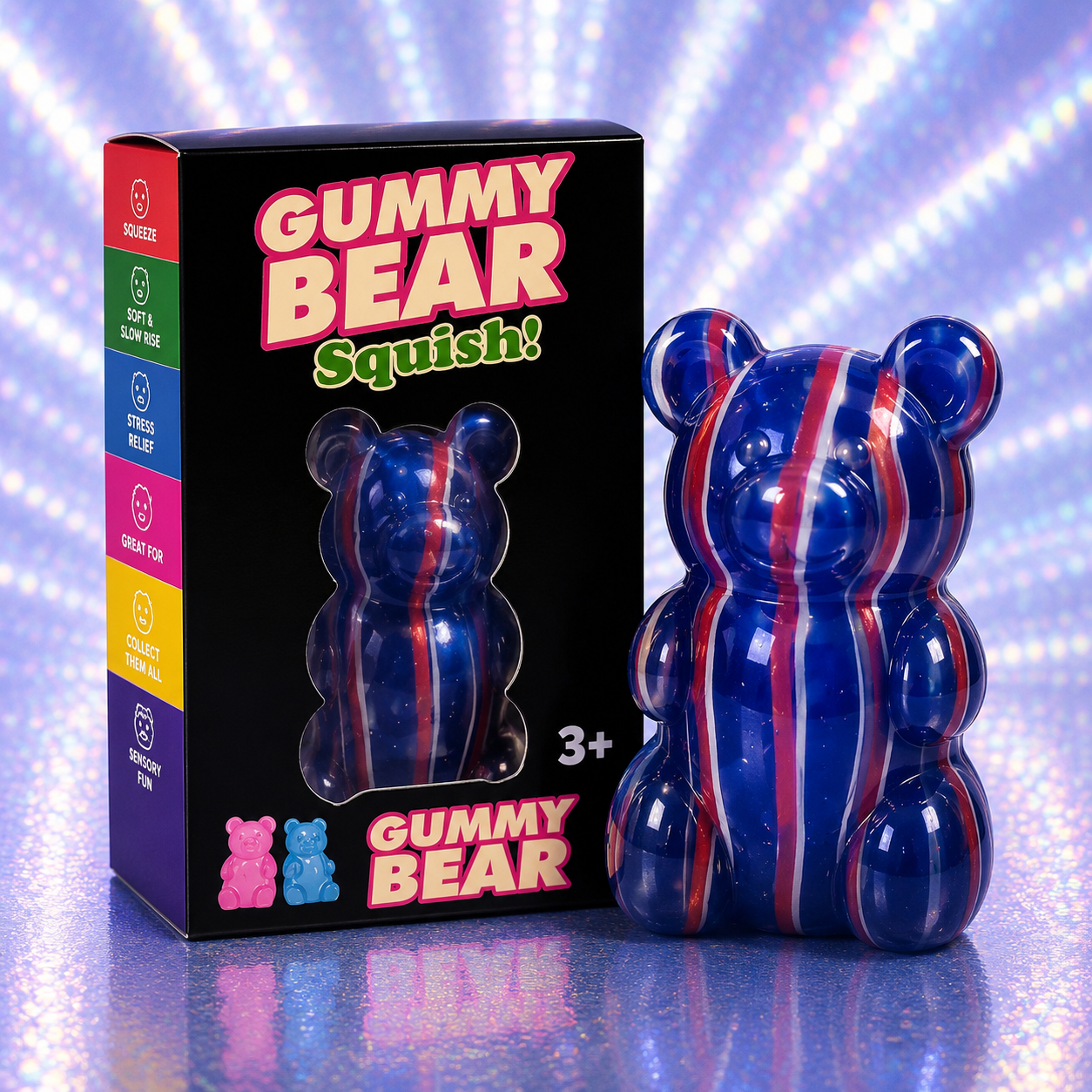 Navy Vortex Gummy Bear Squishy